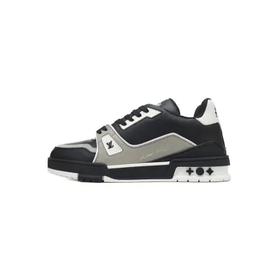 Louis Vuitton Trainer Black Gray White 01