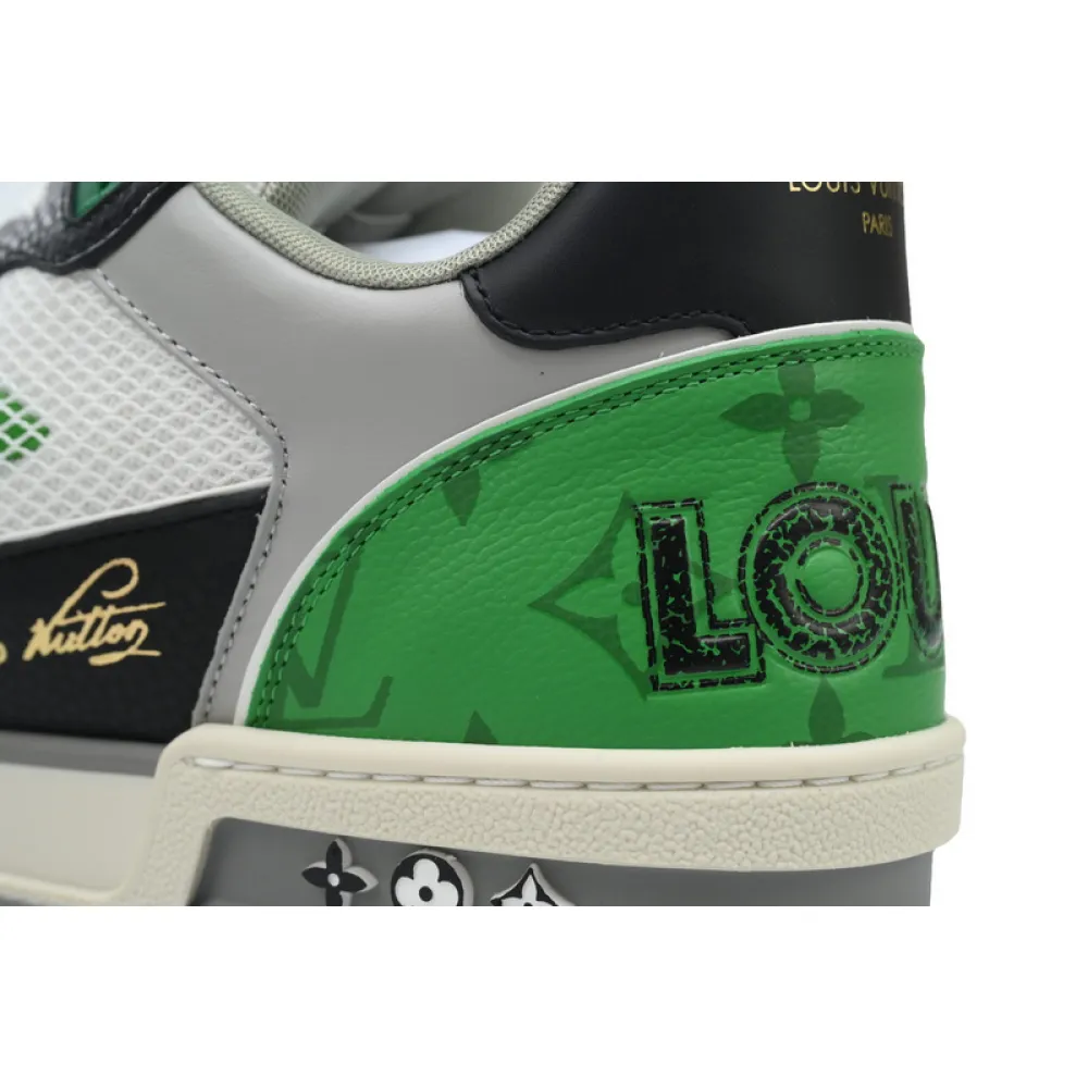 Louis Vuitton Trainer Black Green
