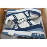 Louis Vuitton Trainer White Blue