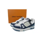 Louis Vuitton Trainer White Blue