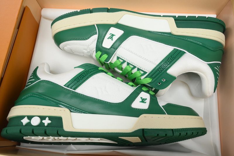 Louis Vuitton Trainer White Green