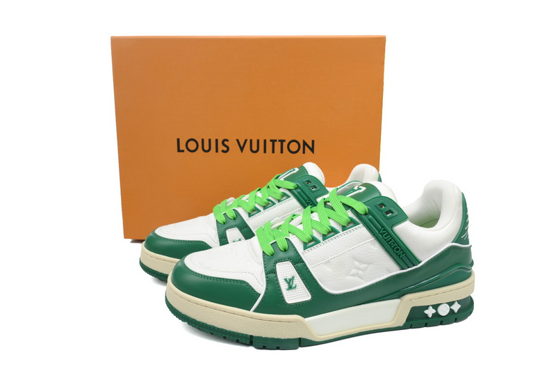 Louis Vuitton Trainer White Green