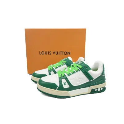 Louis Vuitton Trainer White Green 02