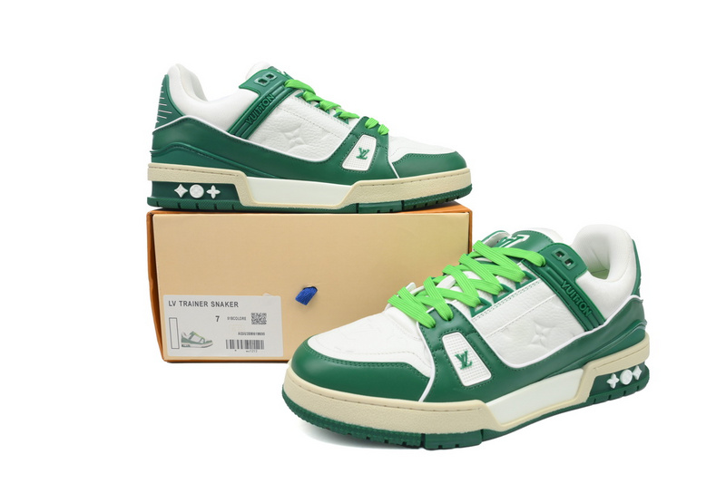 Louis Vuitton Trainer White Green