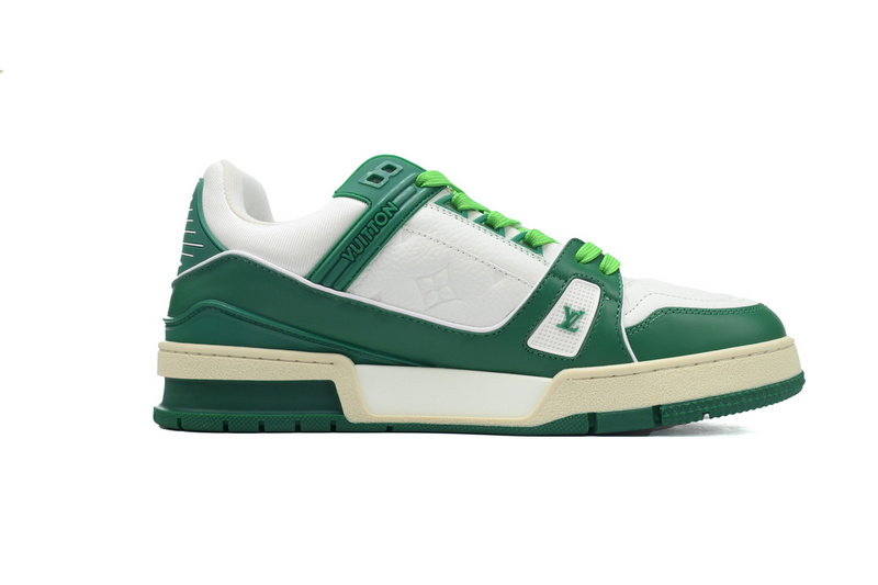 Louis Vuitton Trainer White Green