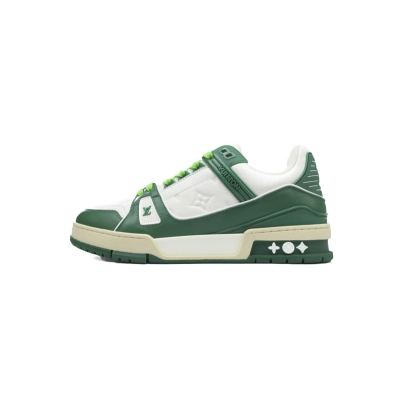 Louis Vuitton Trainer White Green 01