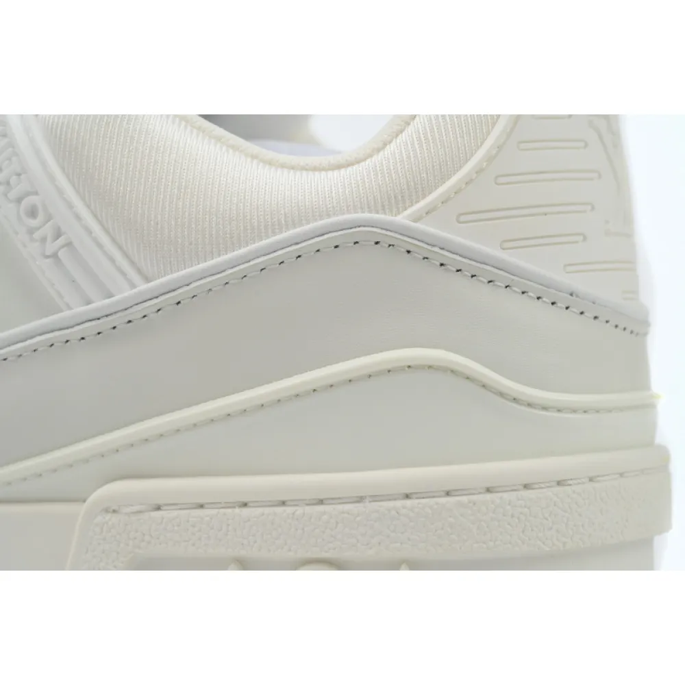 Louis Vuitton Trainer White Leather