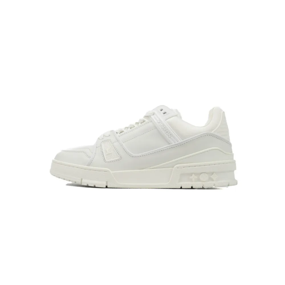 Louis Vuitton Trainer White Leather