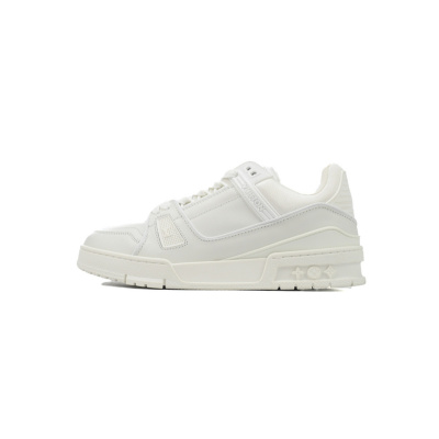 Louis Vuitton Trainer White Leather 01