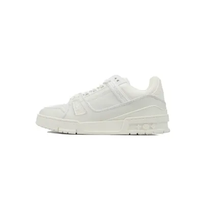 Louis Vuitton Trainer White Leather 01