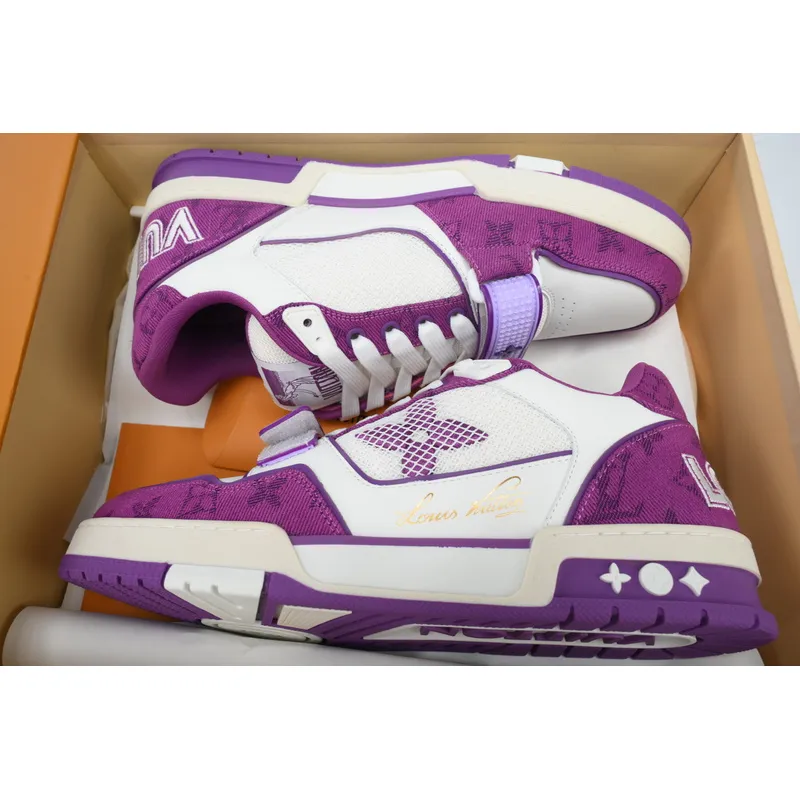 Louis Vuitton Trainer Denim  Purple