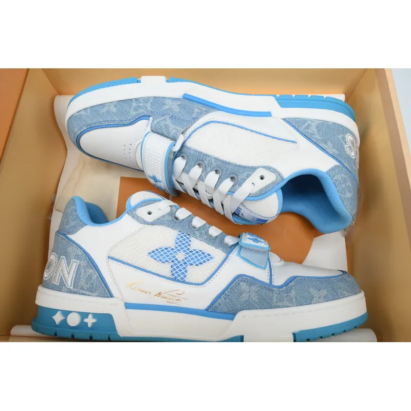 Louis Vuitton Trainer Denim Blue