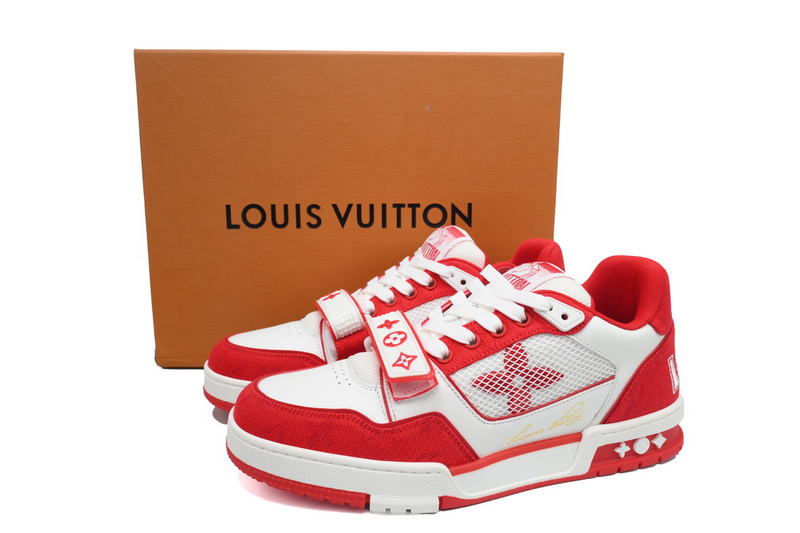 Louis Vuitton Trainer Denim Rose Red