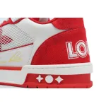 Louis Vuitton Trainer Denim Rose Red