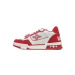 Louis Vuitton Trainer Denim Rose Red