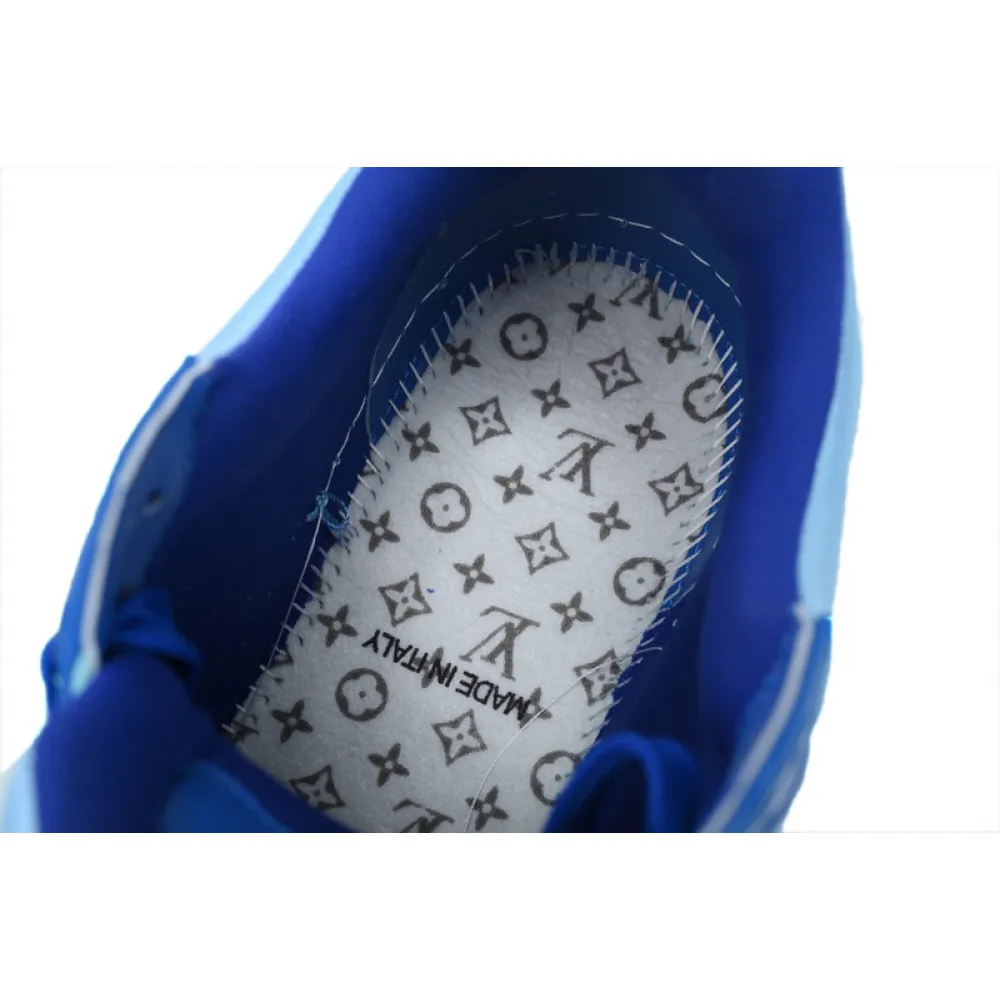 Louis Vuitton Trainer White Blue