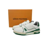 Louis Vuitton Trainer White Green 