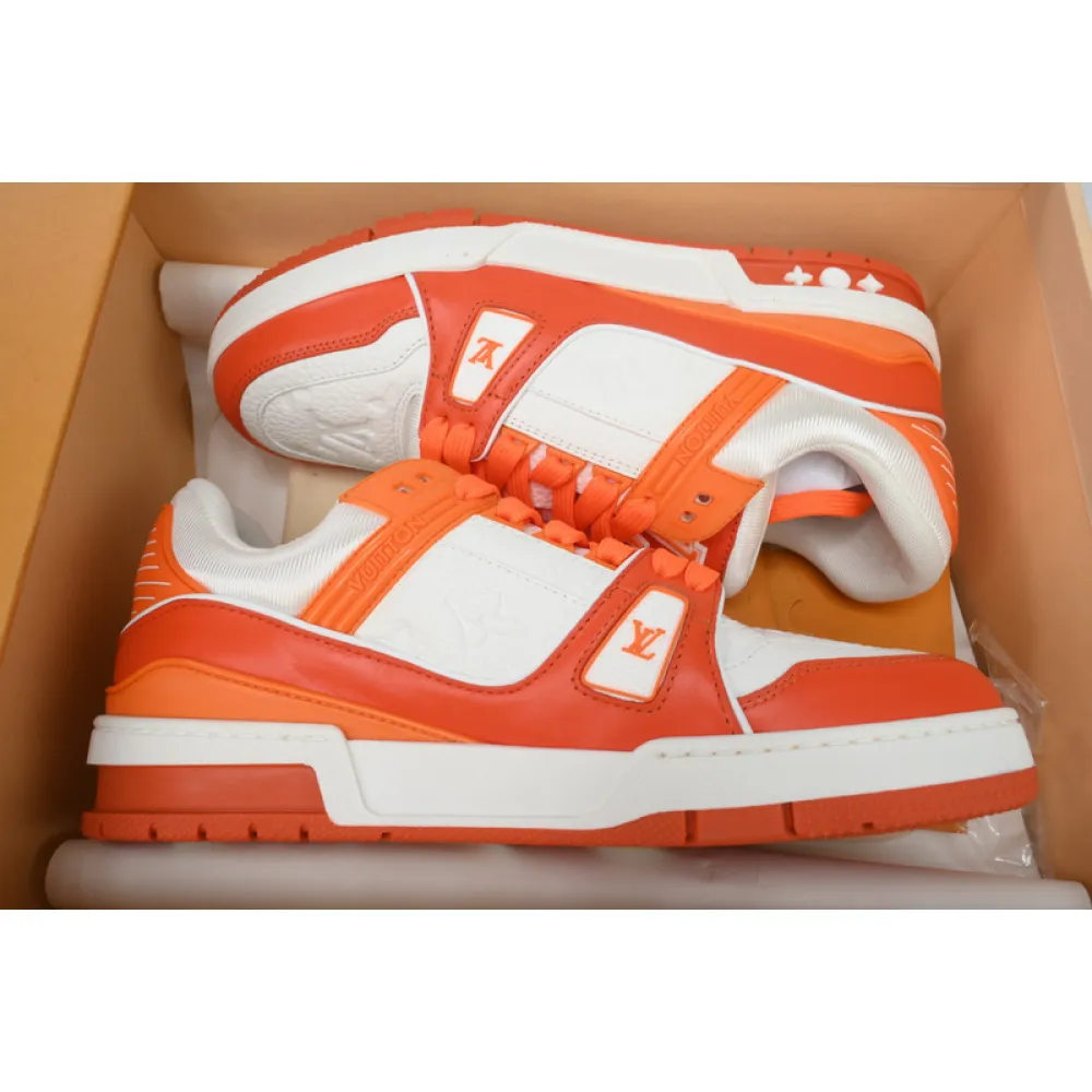 Louis Vuitton Trainer White Orange