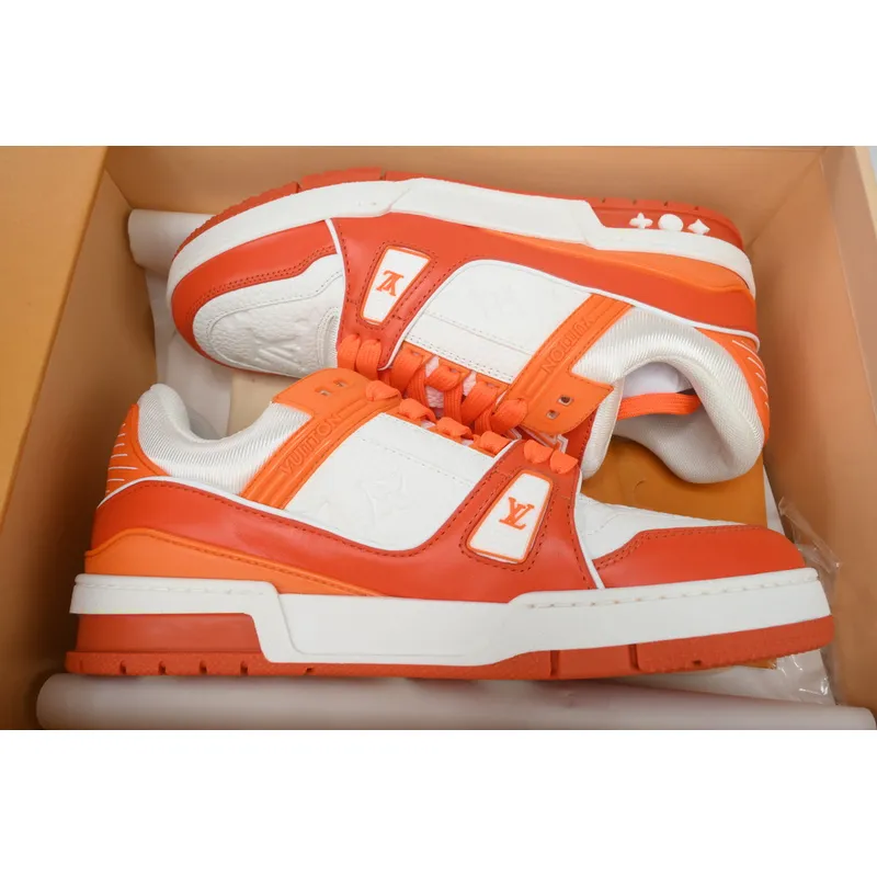 Louis Vuitton Trainer White Orange