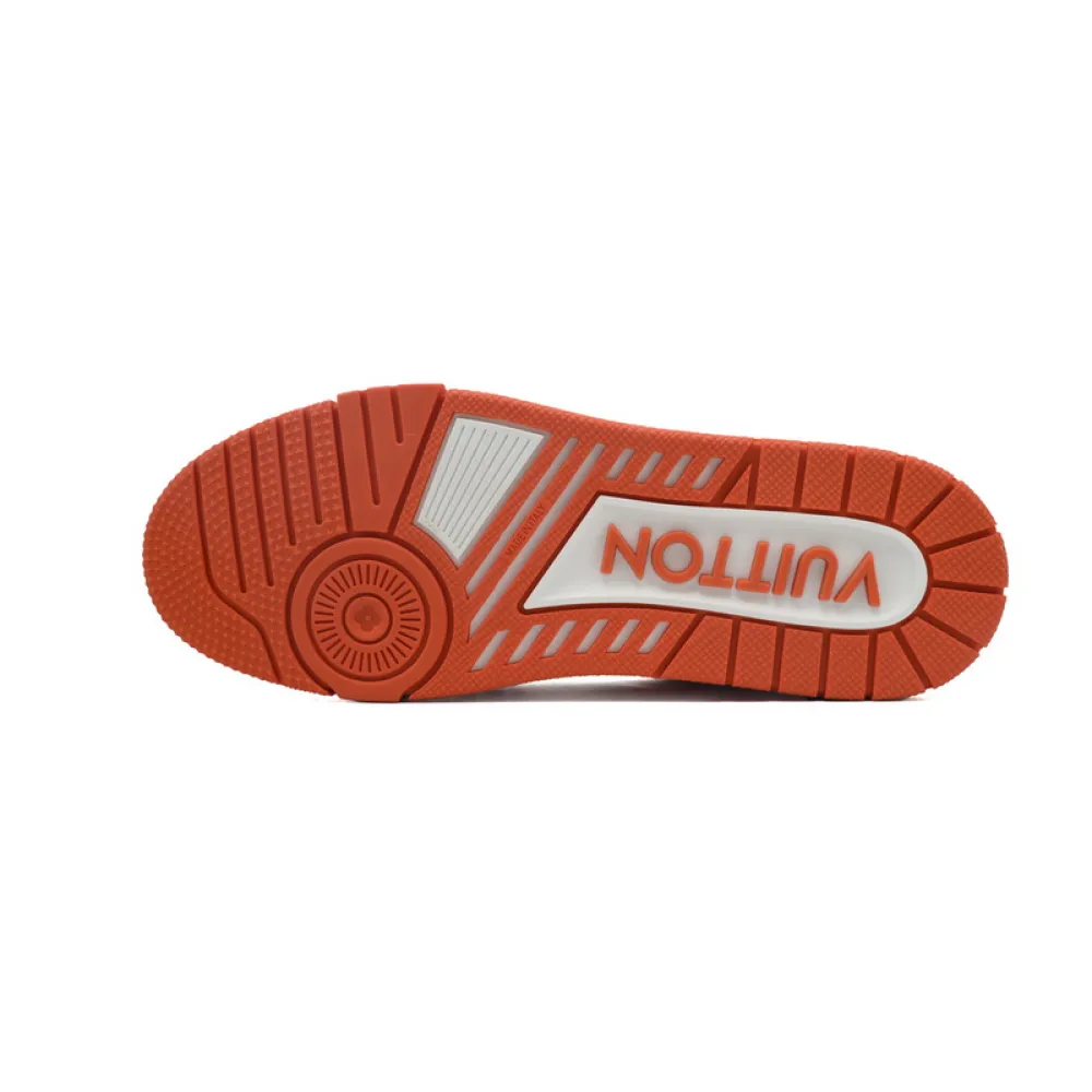 Louis Vuitton Trainer White Orange