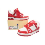 Louis Vuitton Trainer White Red