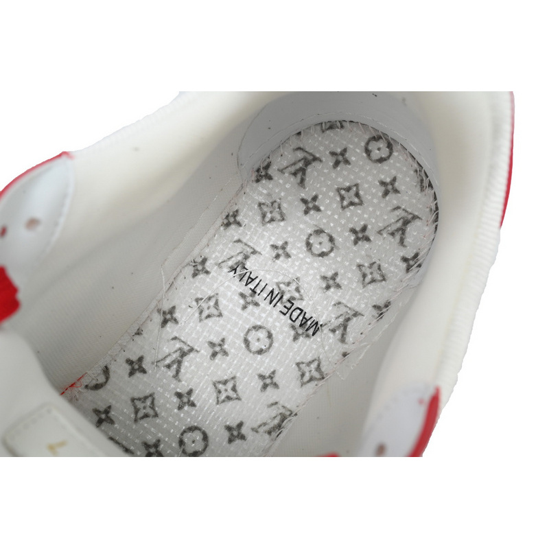 Louis Vuitton Trainer White Red