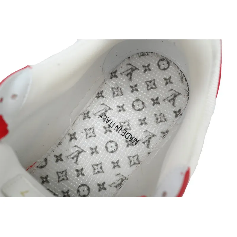 Louis Vuitton Trainer White Red