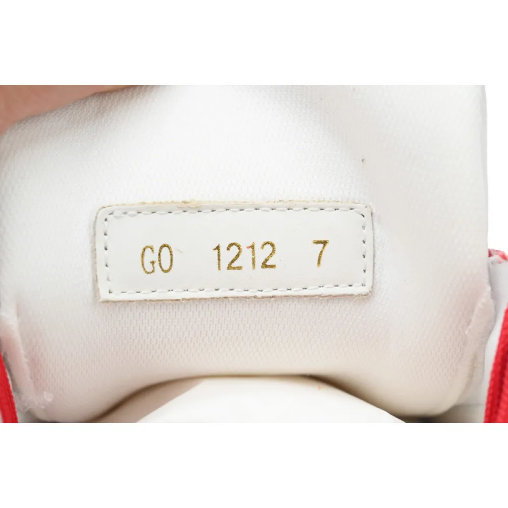 Louis Vuitton Trainer White Red