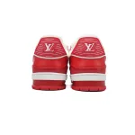 Louis Vuitton Trainer White Red