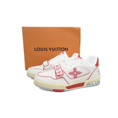 Louis Vuitton Trainer White Red 02