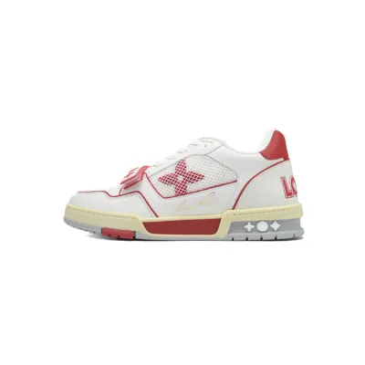 Louis Vuitton Trainer White Red 01