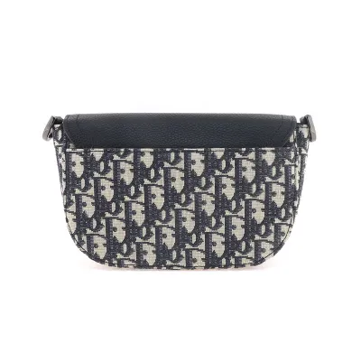 Dior Saddle Oblique print Bag Black 02