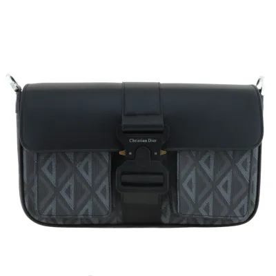 Dior Canvas and cowhide Bag-Black 01