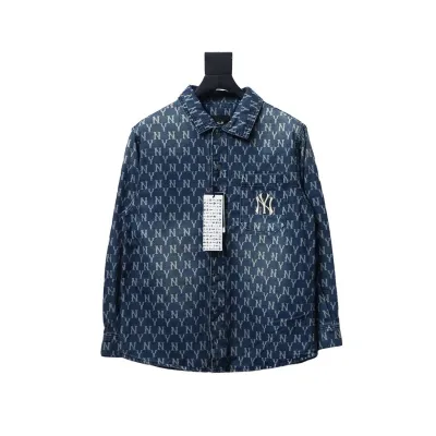 MLВ Denim shirt jacket with embroidered logo 01