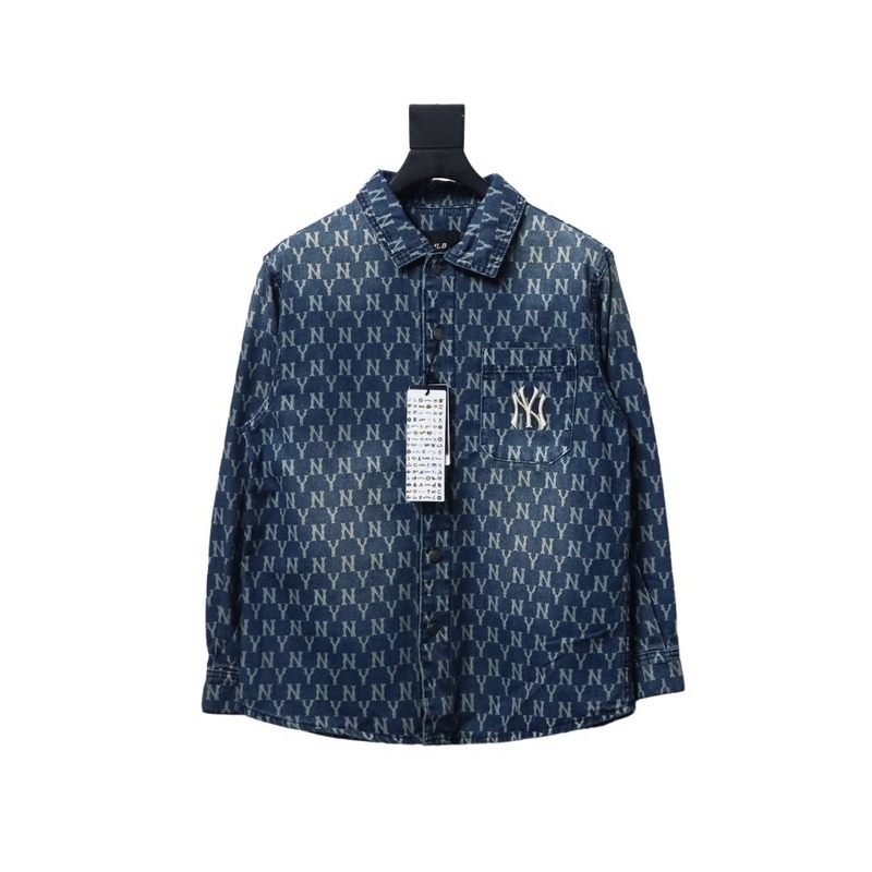 MLВ Denim shirt jacket with embroidered logo