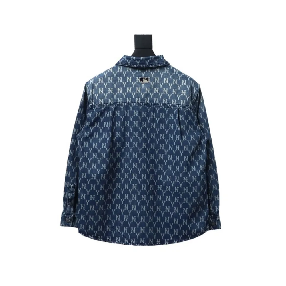 MLВ Denim shirt jacket with embroidered logo