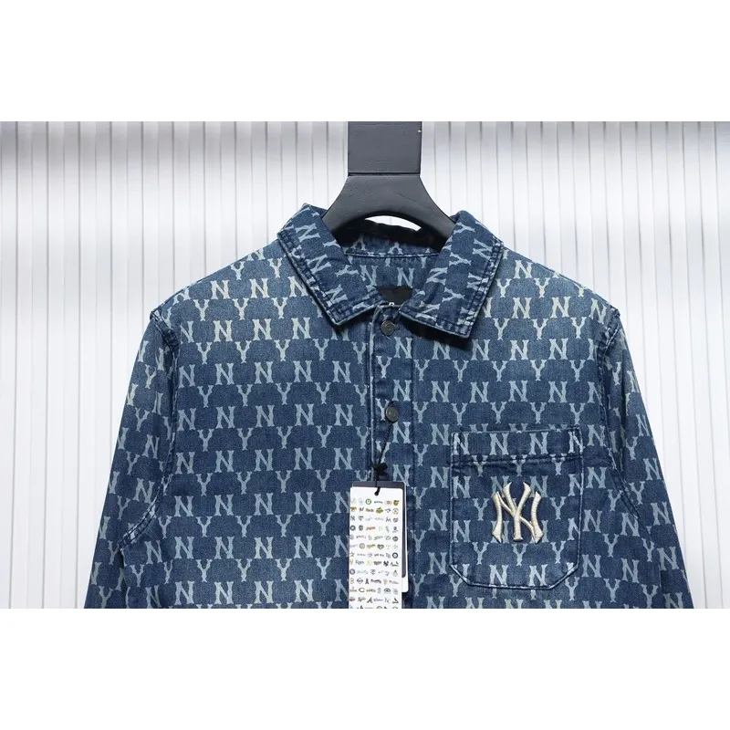 MLВ Denim shirt jacket with embroidered logo