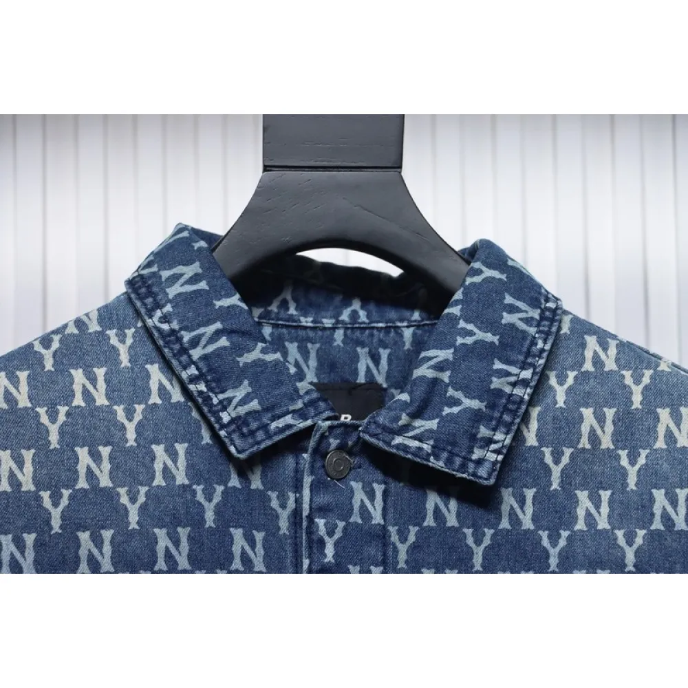MLВ Denim shirt jacket with embroidered logo