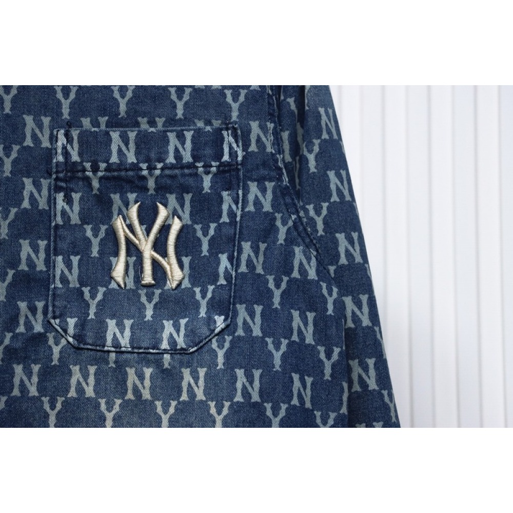 MLВ Denim shirt jacket with embroidered logo