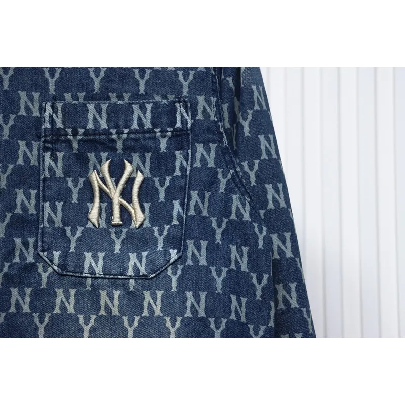 MLВ Denim shirt jacket with embroidered logo