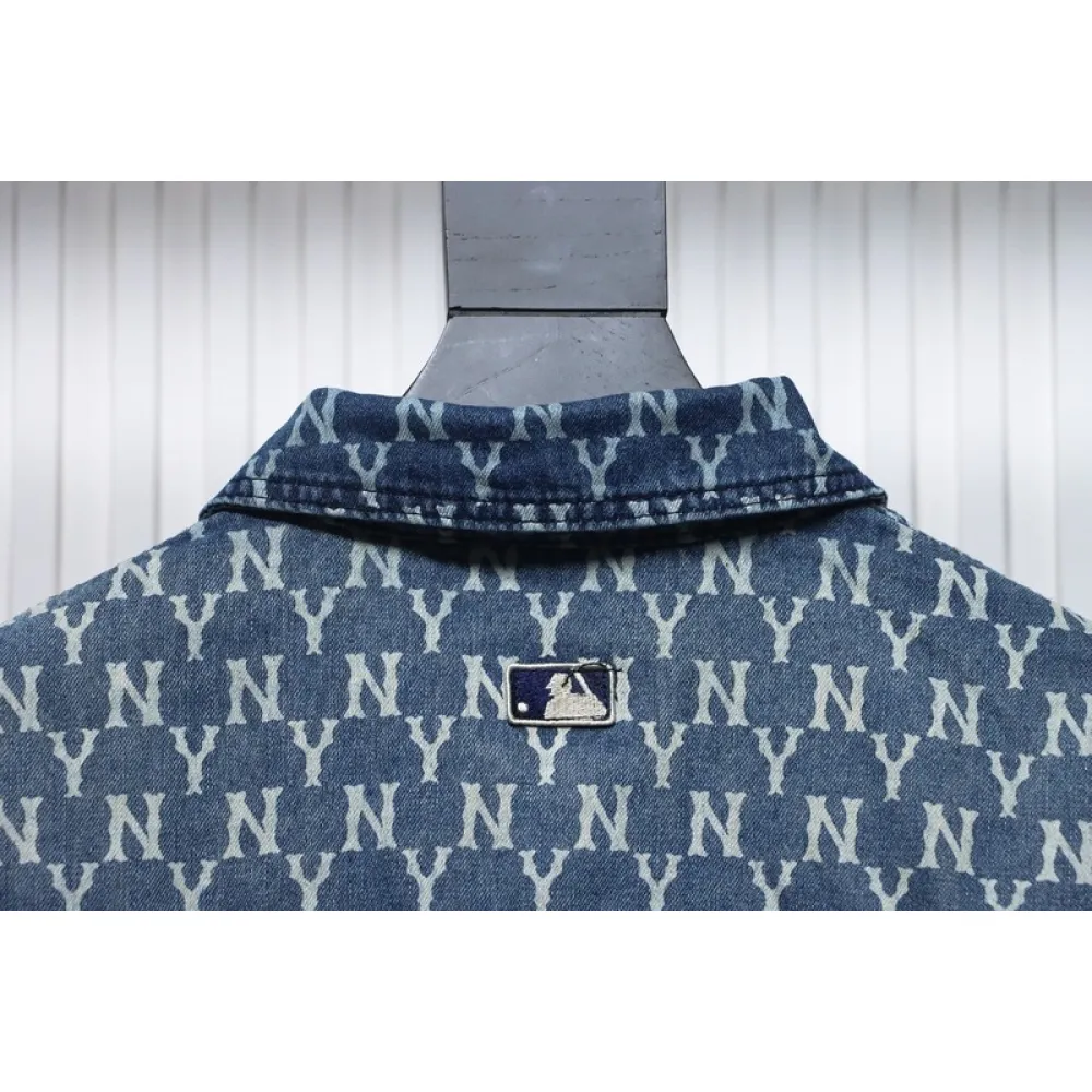 MLВ Denim shirt jacket with embroidered logo