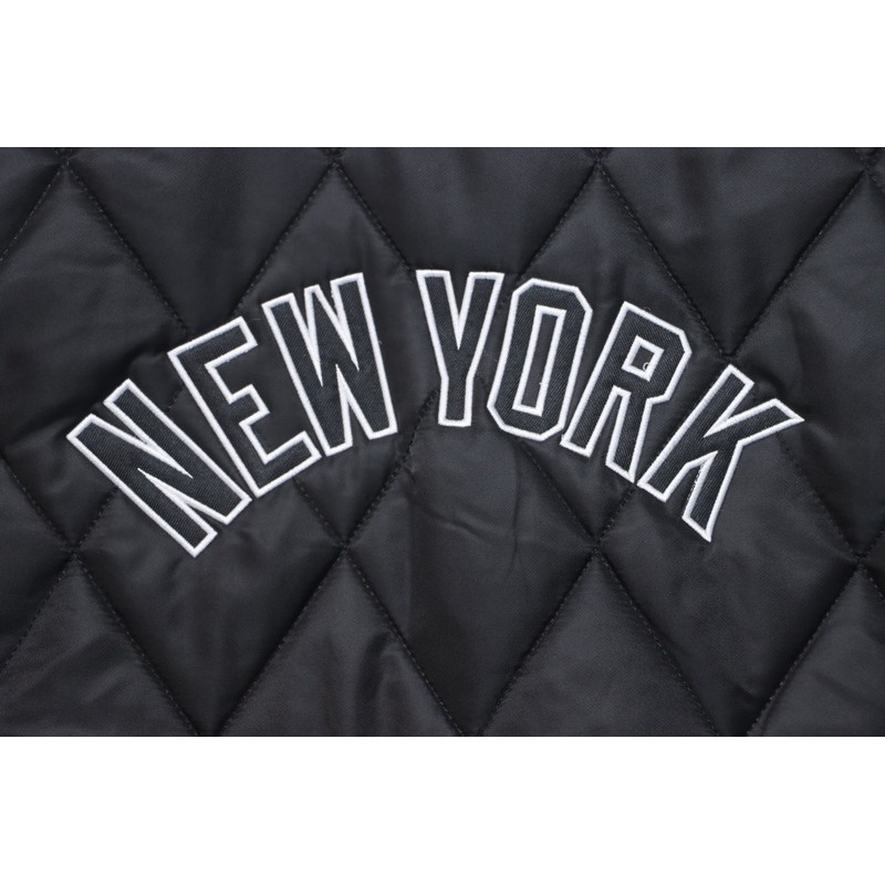 MLB Baseball Jersey Padded Jacket Black