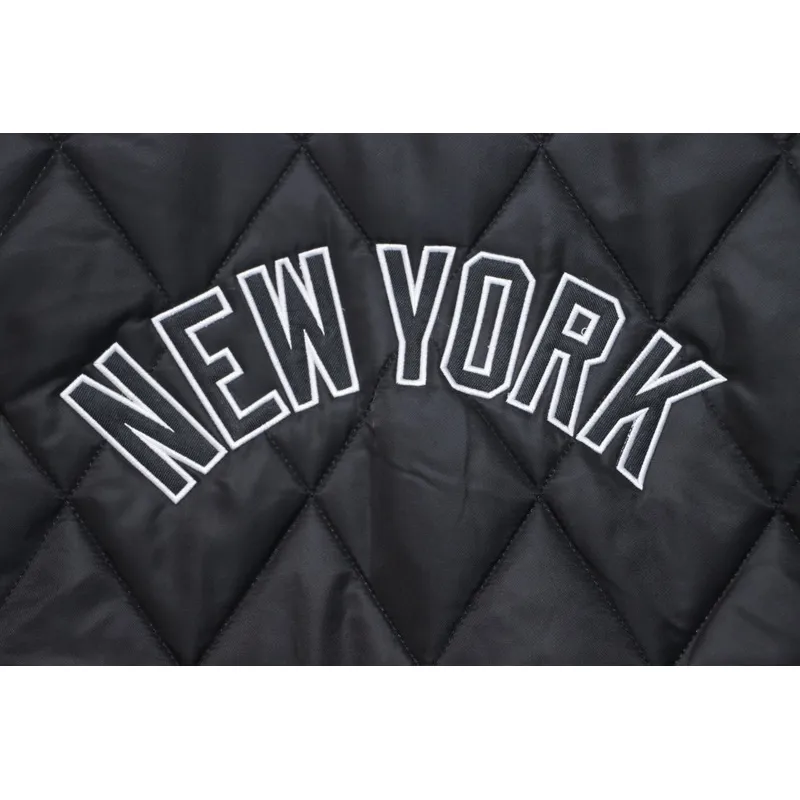 MLB Baseball Jersey Padded Jacket Black