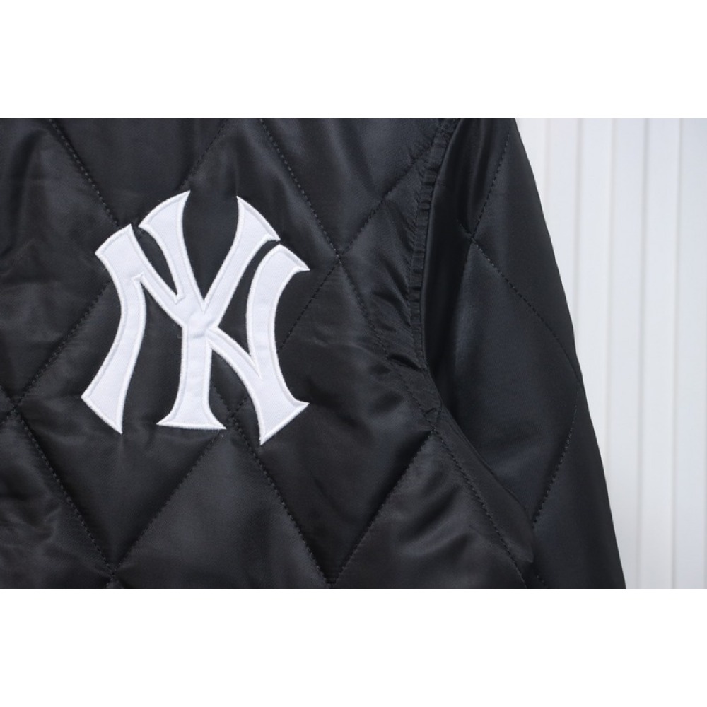 MLB Baseball Jersey Padded Jacket Black