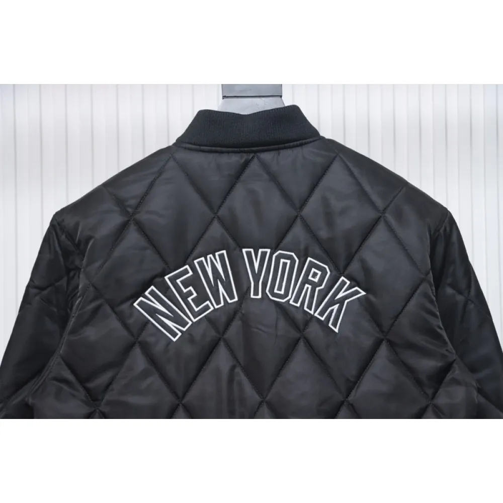 MLB Baseball Jersey Padded Jacket Black