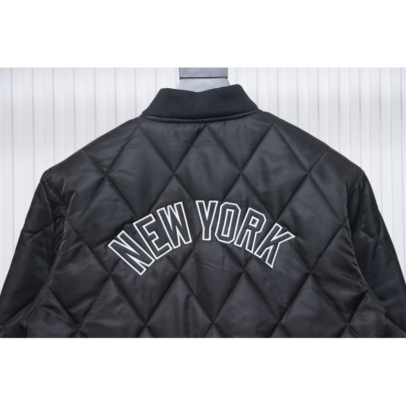 MLB Baseball Jersey Padded Jacket Black