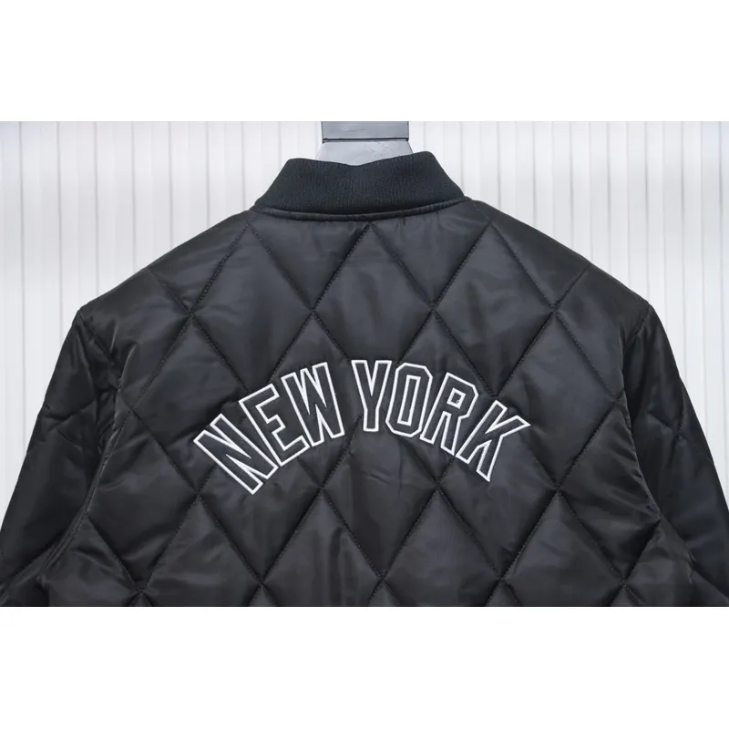 MLB Baseball Jersey Padded Jacket Black