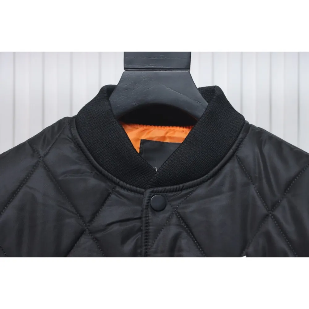 MLB Baseball Jersey Padded Jacket Black
