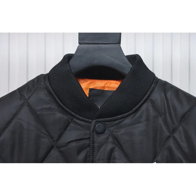 MLB Baseball Jersey Padded Jacket Black