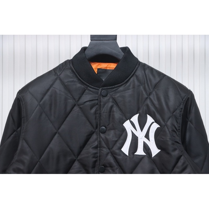 MLB Baseball Jersey Padded Jacket Black